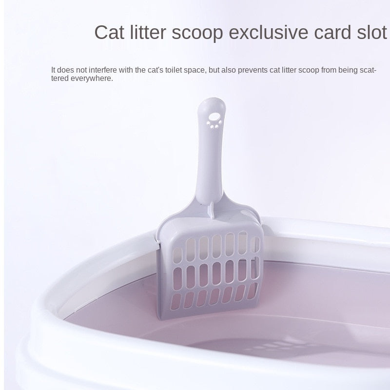 Easy Clean Cat Litter Box with Scoop - Odor Control Self-Cleaning Pet Litter Tray for Indoor Cats - Perfect for Small Spaces & Multi-Cat Homes
