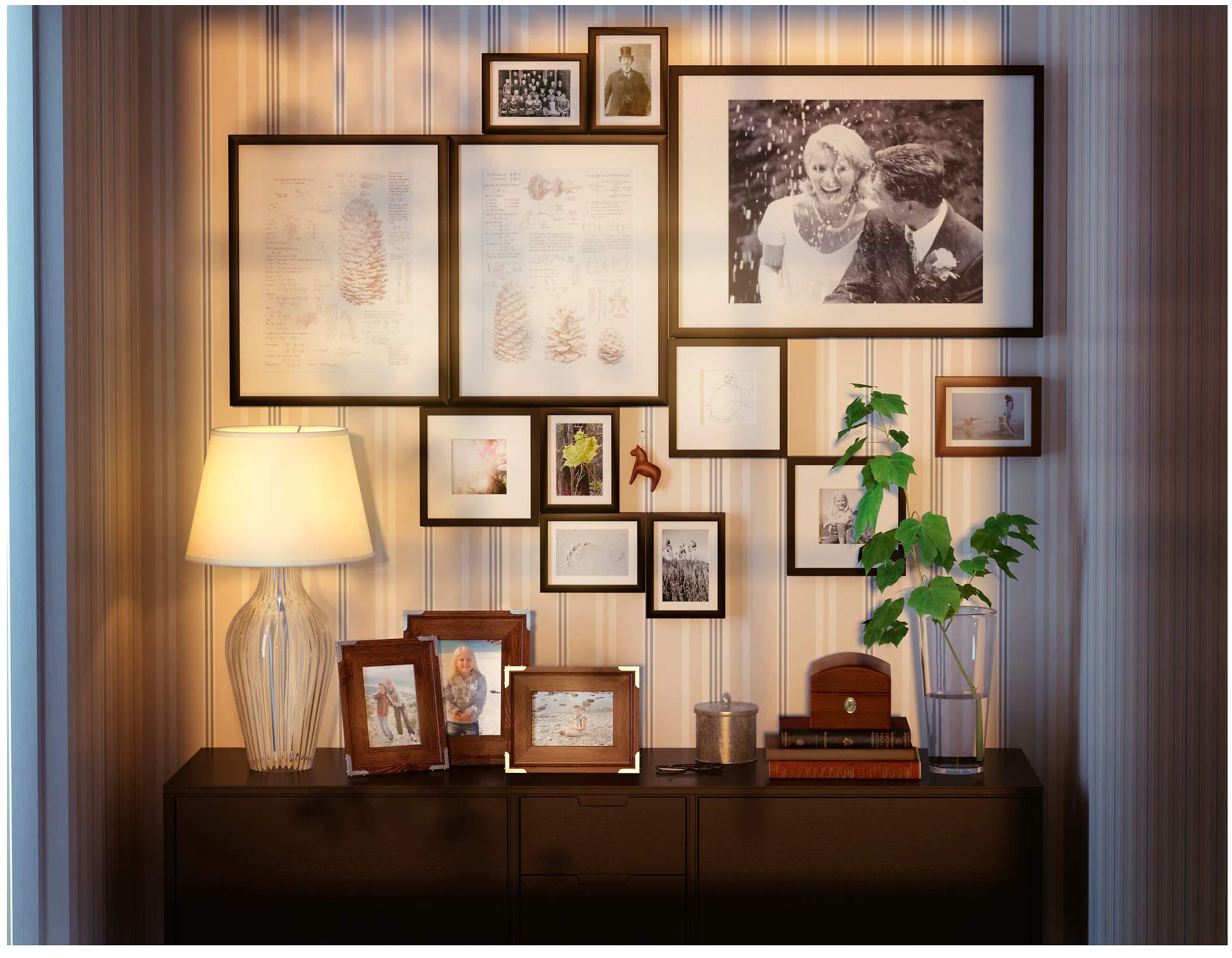 IKEA Ribba Black Picture Frame 12x16 Inches - Wall Art Display for Home, Office & Gallery Decor