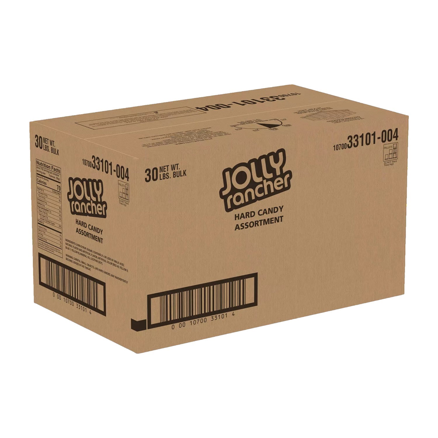 Hershey Jolly Rancher Twist Assorted Flavors Hard Candy - 30lb Bulk Case for Parties, Halloween, and Office Snacks