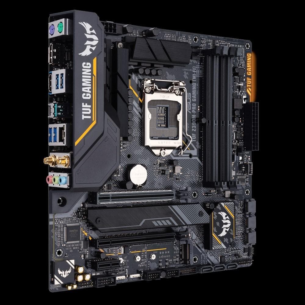 ASUS TUF Z390M PRO GAMING (WIFI) mATX Motherboard - Intel Z390 Chipset, DDR4, Dual M.2, USB 3.1 Gen2 - Perfect for Gaming PC Builds & High-Performance Workstations
