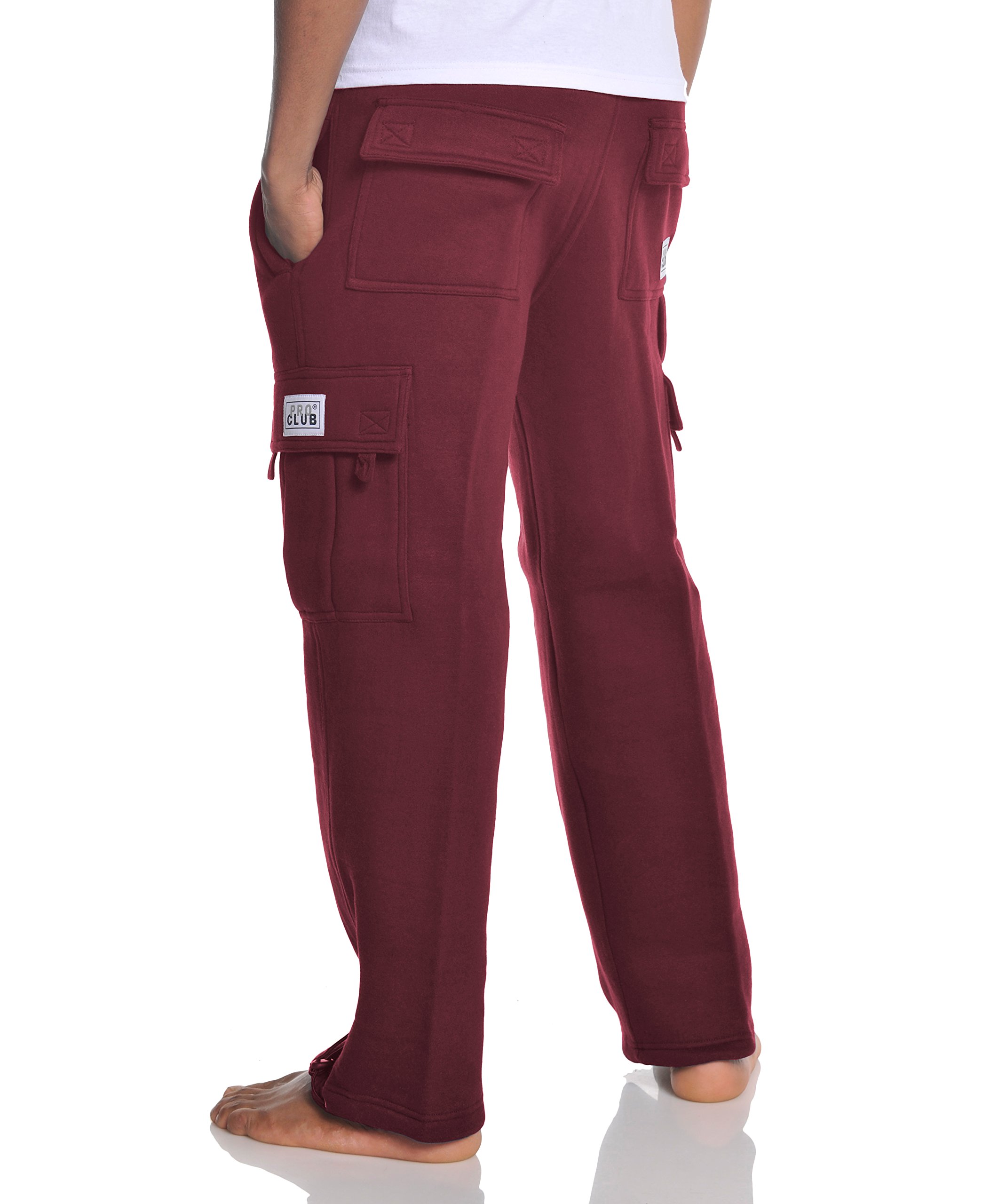 Pro Club Men's Heavyweight Fleece Cargo Pants - Comfortable Winter Work Pants for Outdoor Activities, Hiking & Casual Wear