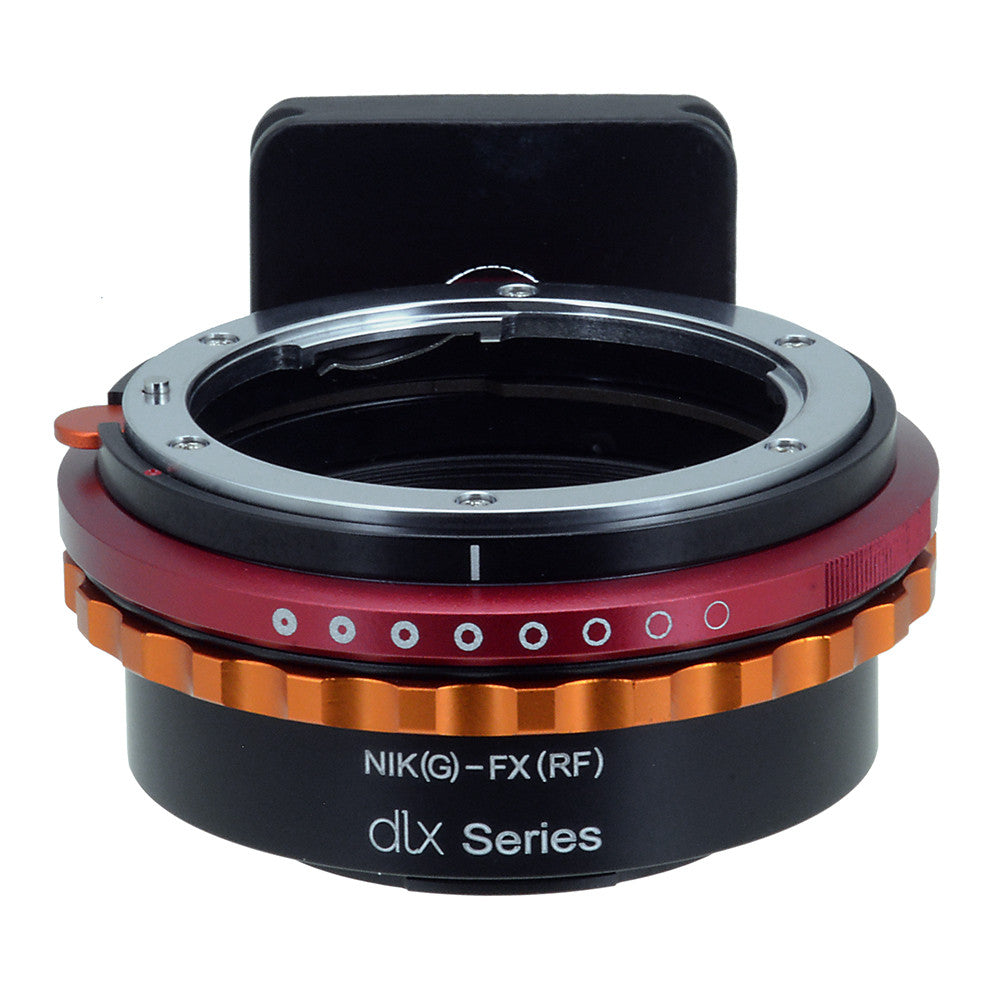 Fotodiox DLX Lens Adapter - Nikon F Mount G/D Lens to Fujifilm X Mount Camera Adapter with Aperture Control | Compatible with Fuji X-T4, X-T3, X-Pro3 for Photography & Videography