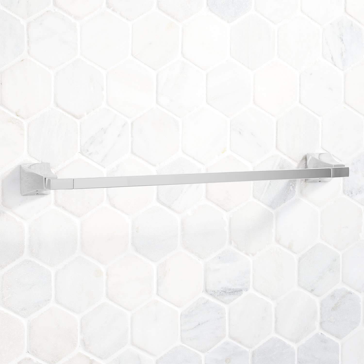 Signature Hardware 446946 Vilamonte 24-Inch Chrome Towel Bar - Bathroom & Kitchen Accessory for Modern Homes
