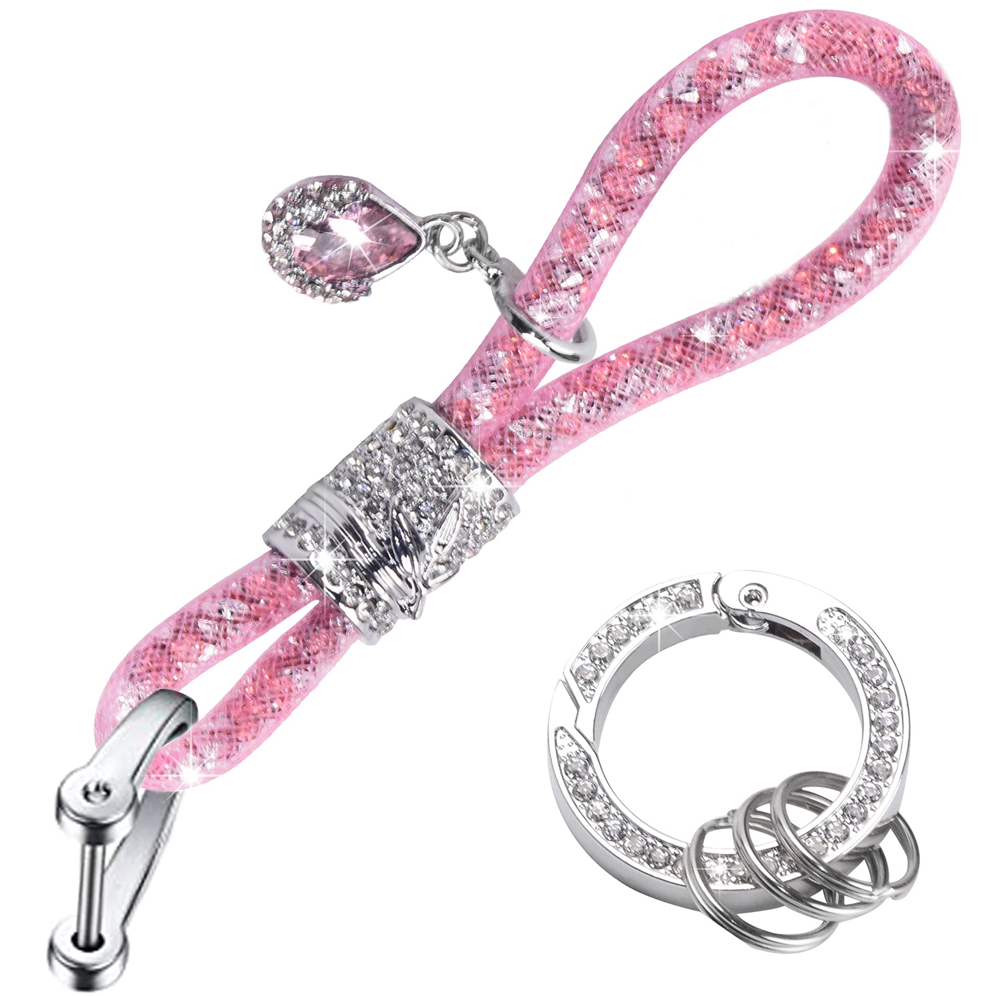 Crystal Car Keychains for Women - Bling Rhinestone Keychain Accessories, Perfect for Gifts, Handbags, and Everyday Elegance