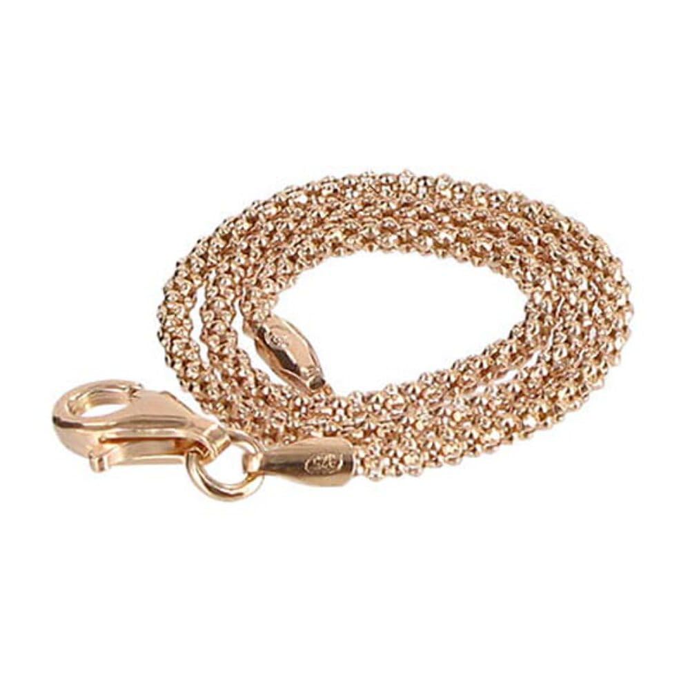 14K Rose Gold Vermeil Lobster Clasp Popcorn Chain Bracelet for Women - Elegant Layering Jewelry Gift for Birthday, Anniversary & Special Occasions