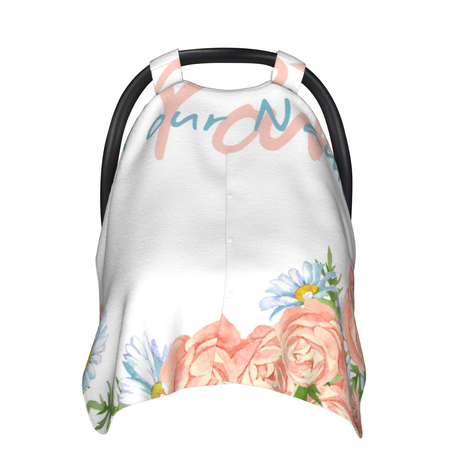 Personalized Baby Car Seat Covers with Name - Custom Infant Car Seat Canopy for Boys & Girls - Nursing & Breastfeeding Cover - Perfect for Travel, Shopping & Daily Outings