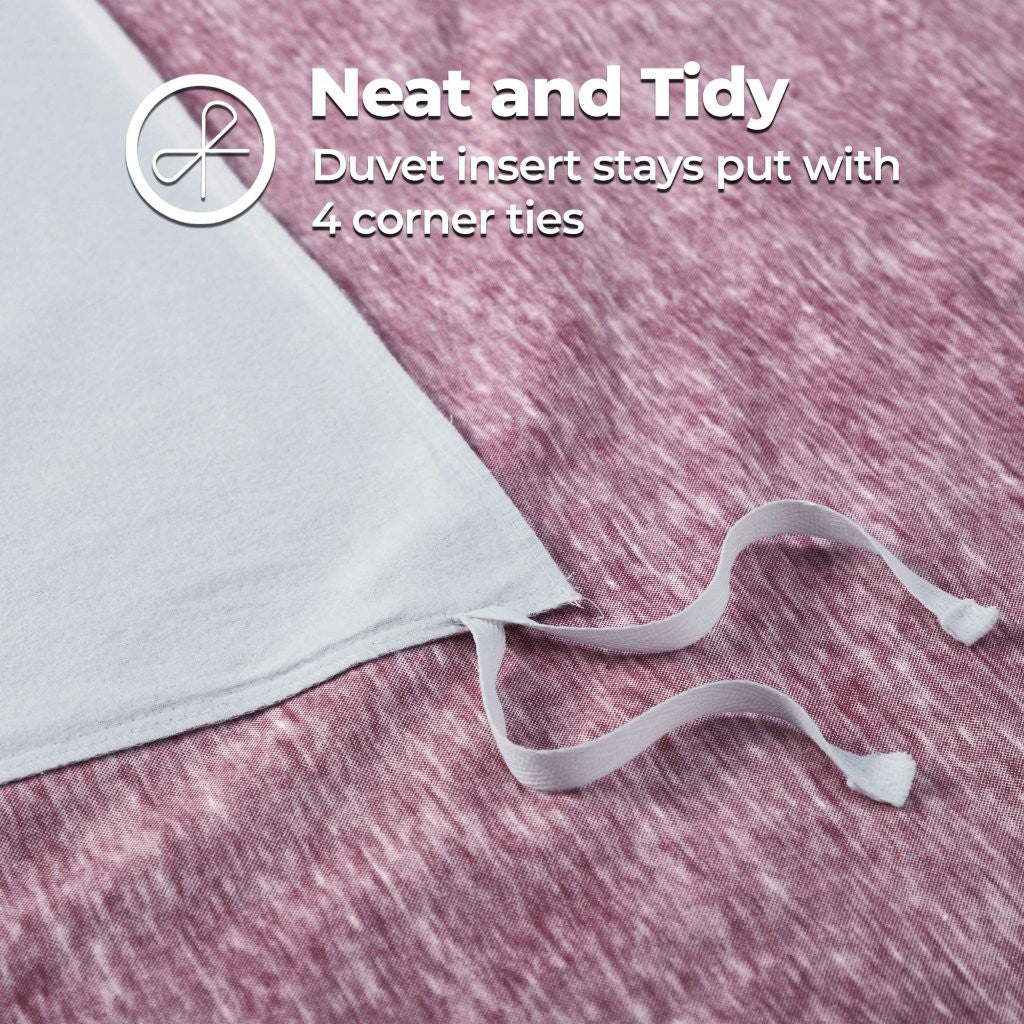 Soft Melange Flannel Cotton Two-Toned Brushed Duvet Cover Set - Cozy Bedding for Winter Nights & Guest Room Comfort