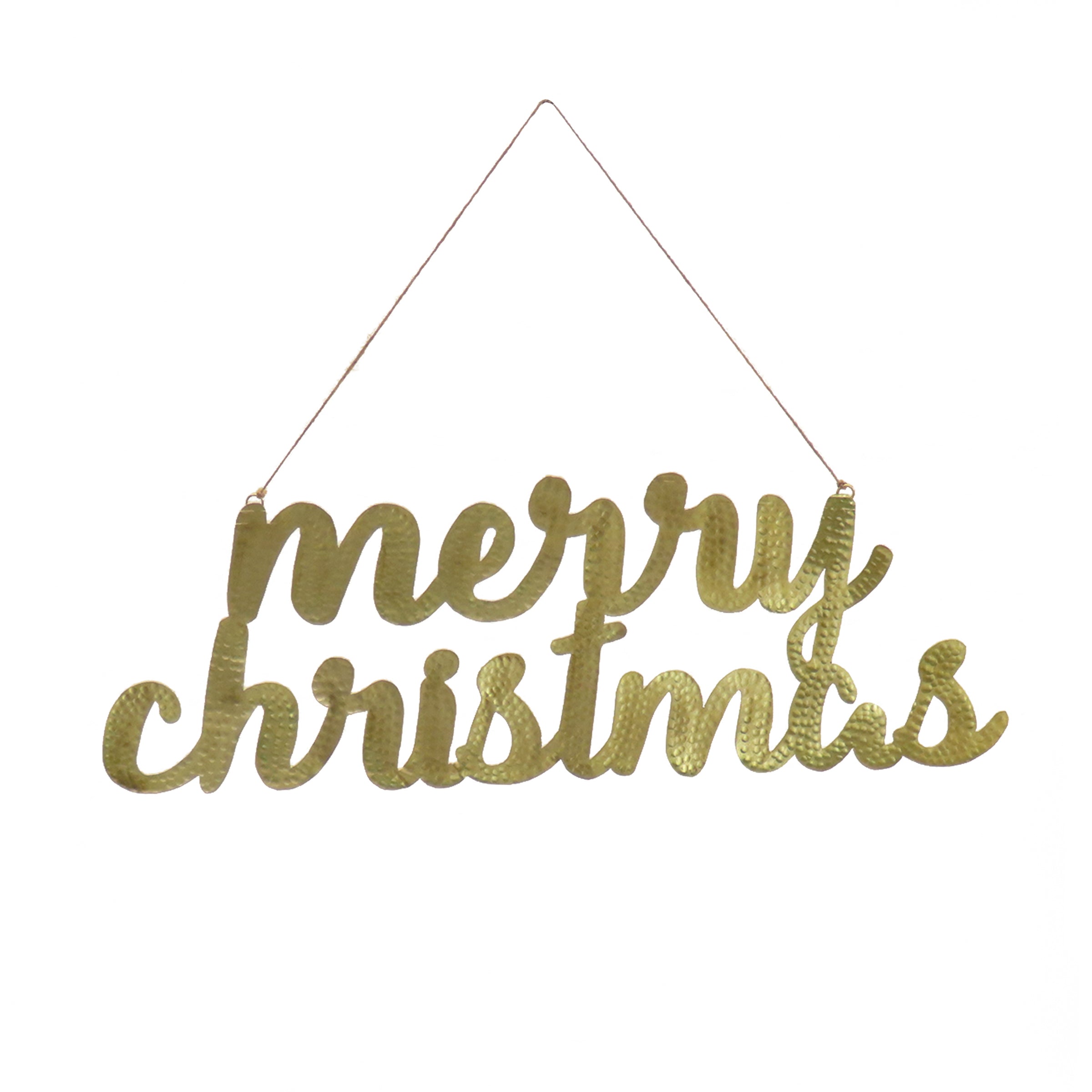 19 Inch HGTV Home Collection Merry Christmas Metal Wall Decor - Holiday Home & Office Decoration for Festive Season