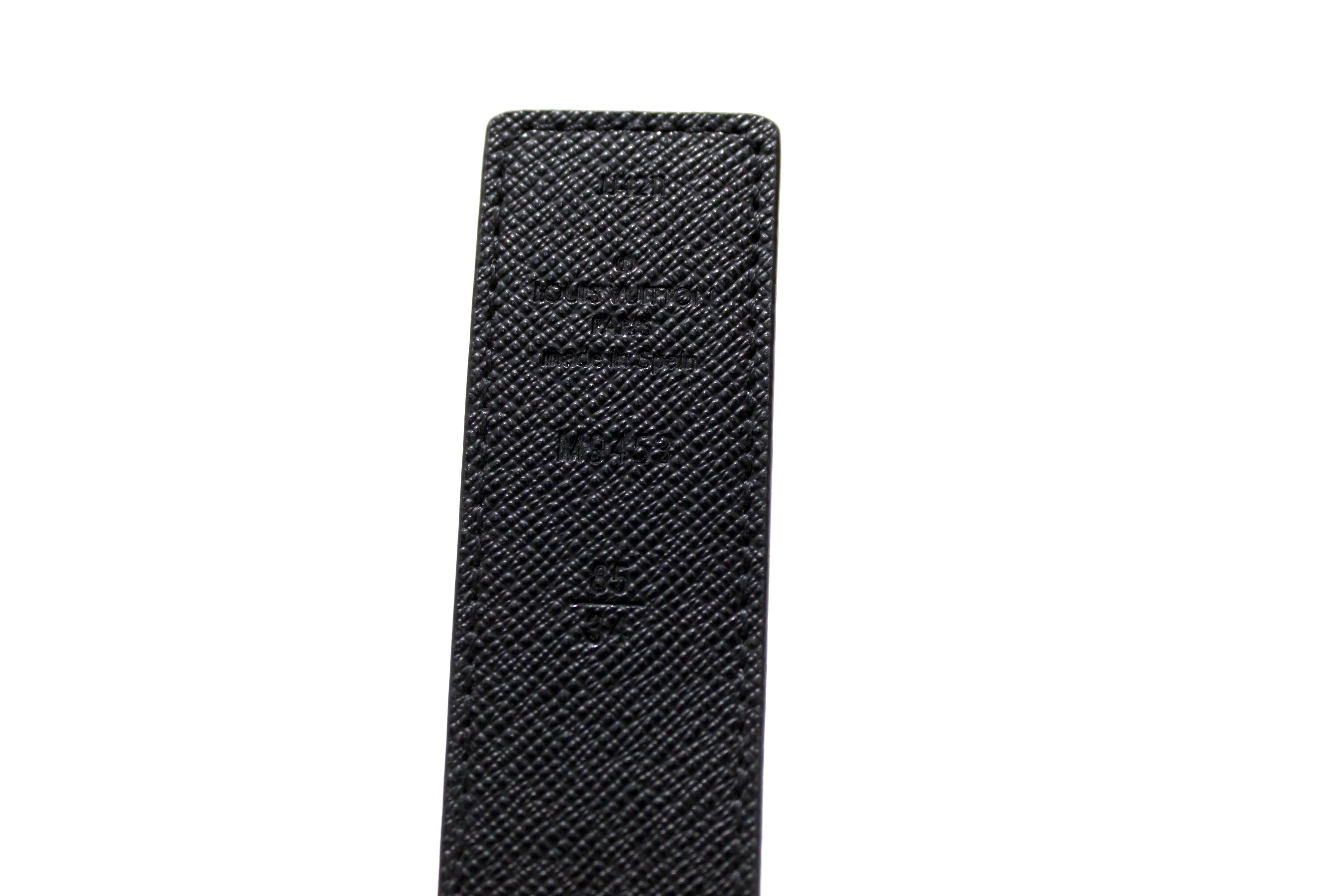 Authentic Louis Vuitton LV Reversible Belt 30MM - Damier Ebene & Black - Size 34 - Luxury Unisex Fashion Accessory for Business, Casual & Formal Occasions