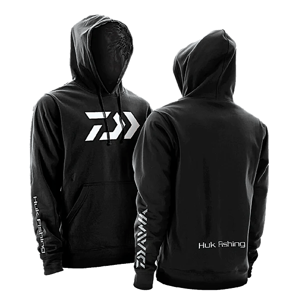 Daiwa D-VEC HUK Hooded Sweatshirt for Men & Women - Lightweight, Water-Resistant Fishing Hoodie for Outdoor Activities, Hiking, and Casual Wear