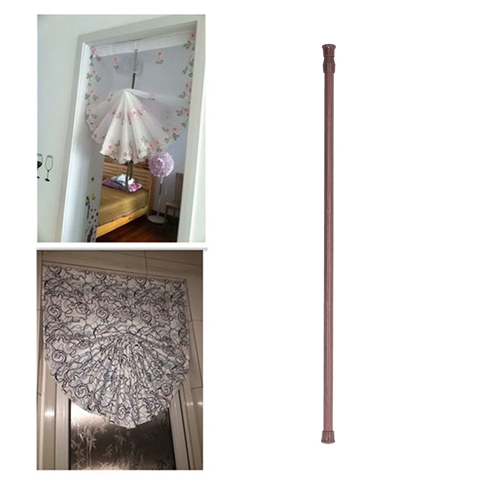 Telescopic Non-Slip Curtain Rod - Durable Wear-Resistant Blackout Curtain Pole for Cabinet, Shelf Organizer & Pantry Divider - Perfect for Home, Office & Closet Organization