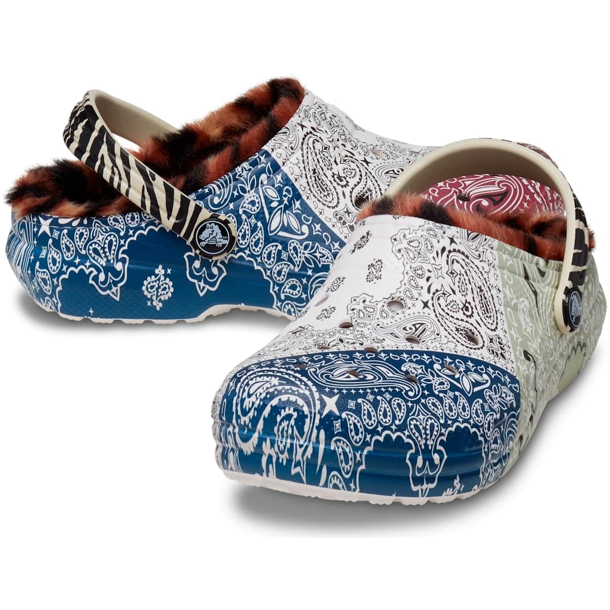 Crocs Women's Classic Lined Camo Graphic Clog - Comfortable Slip-On Winter Shoes for Women, Waterproof & Warm Indoor/Outdoor House Slippers - Perfect for Home, Office, and Casual Wear