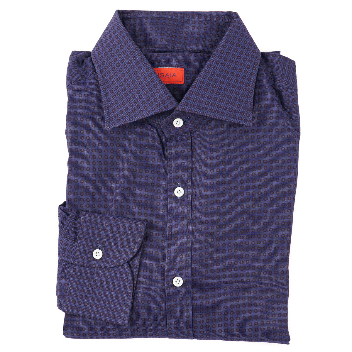 Isaia Regular Fit 'Italia' 100% Cotton Dress Shirt for Men | Premium Italian Formal & Business Attire | Office, Wedding & Special Occasions