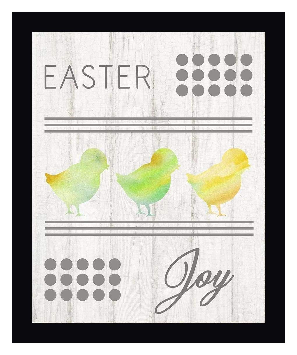 Easter Joy by Ramona Murdock - 25x30 Inch Black Framed Canvas Wall Art - Ready to Hang Home Decor for Living Room, Bedroom & Office