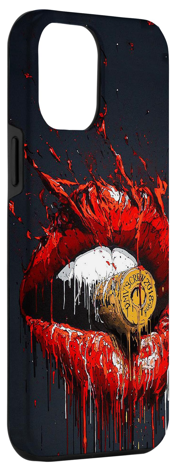 iPhone 12 Pro Max Case - Premium Red Lip Biting Bullet Design Protective Cover | Slim Fit, Shockproof & Scratch Resistant | Perfect for Daily Use, Travel & Fashion Accessory