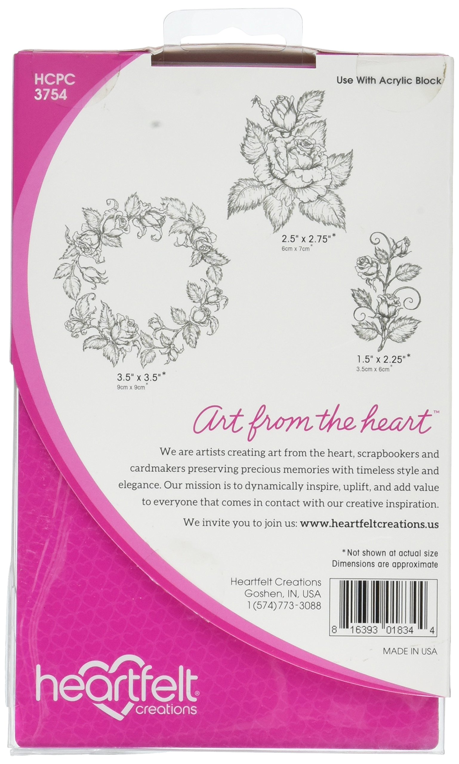 Heartfelt Creations Rose Bouquet Cling Rubber Stamp for Card Making, Scrapbooking, and DIY Crafts - Perfect for Handmade Greeting Cards, Invitations, and Paper Crafts