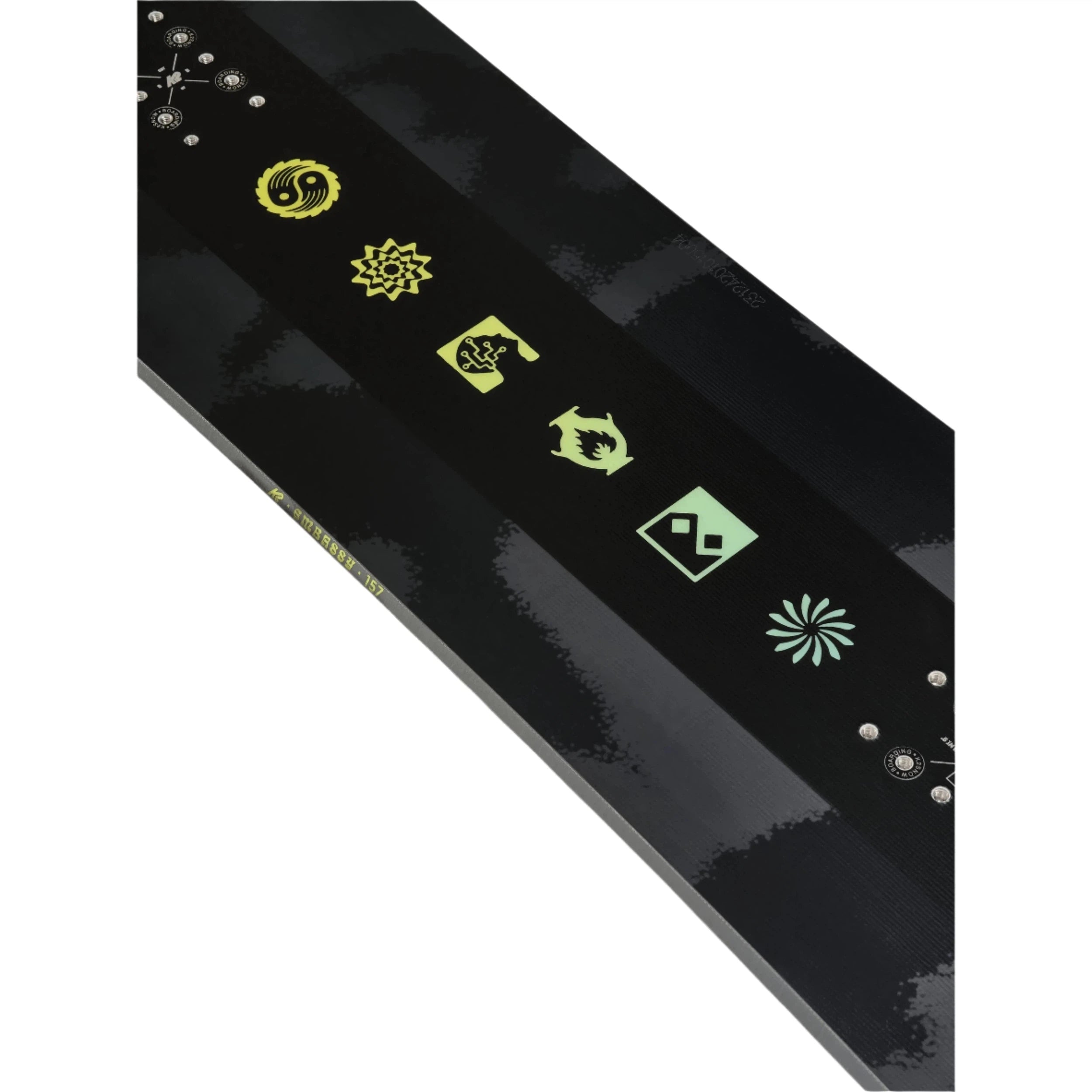 K2 Embassy Snowboard 2025 - All-Mountain Freestyle Snowboard for Men & Women | Perfect for Park, Powder & Groomers | Best for Freeriding & Carving on Snowy Slopes