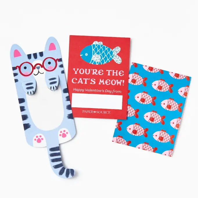 Valentine's Day Cat Bookmark - Cute Animal Bookmark for Kids & Adults - Perfect Gift for Book Lovers & Cat Enthusiasts - Use for Reading, Gifts, School & Library