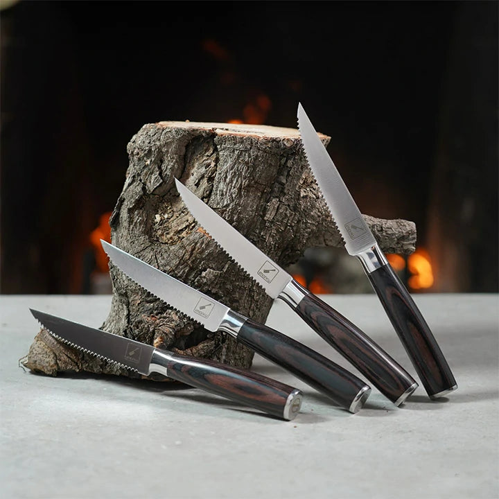 Premium 11-Piece Knife Set with Wooden Cutting Board - Professional Kitchen Knives for Cooking, Slicing, Dicing - Perfect for Home Chefs & Culinary Enthusiasts