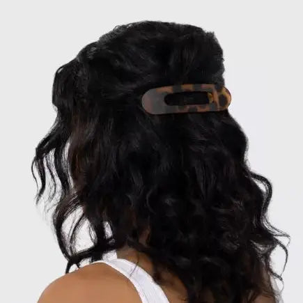 2-Piece Flat Lay Claw Clip Set - Black & Tortoise Hair Clips for Women - Perfect for Ponytails, Buns, and Everyday Hairstyles