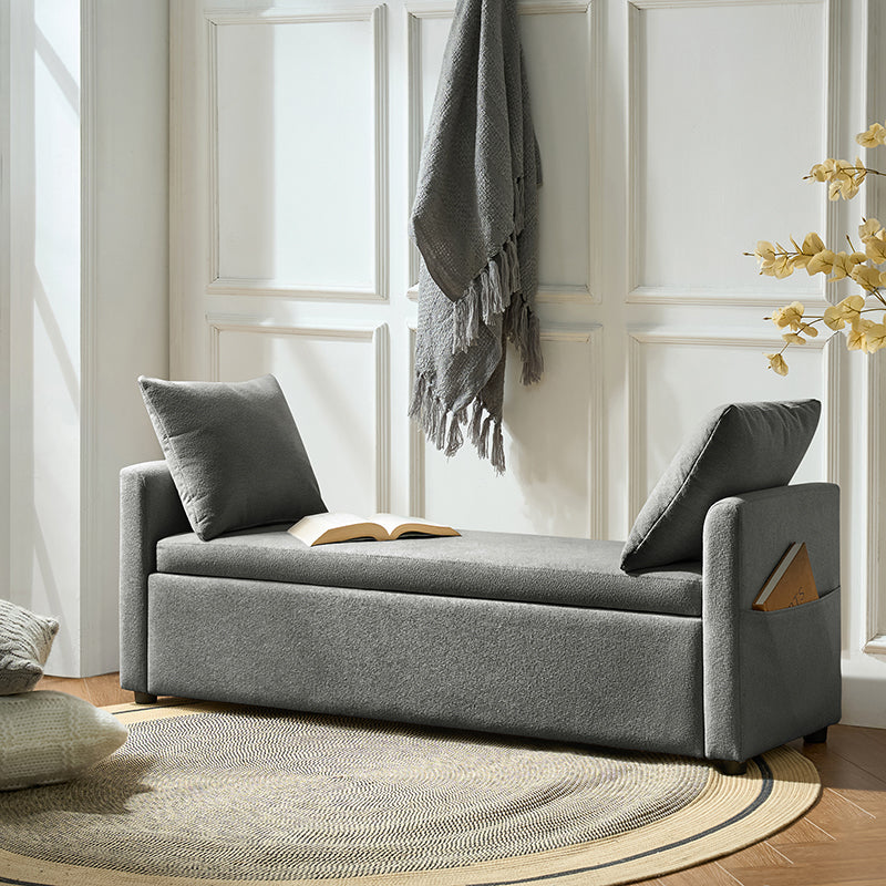 Gloria Functional Storage Bench with 2 Pillows - Entryway Seating, Shoe Storage & Living Room Decor