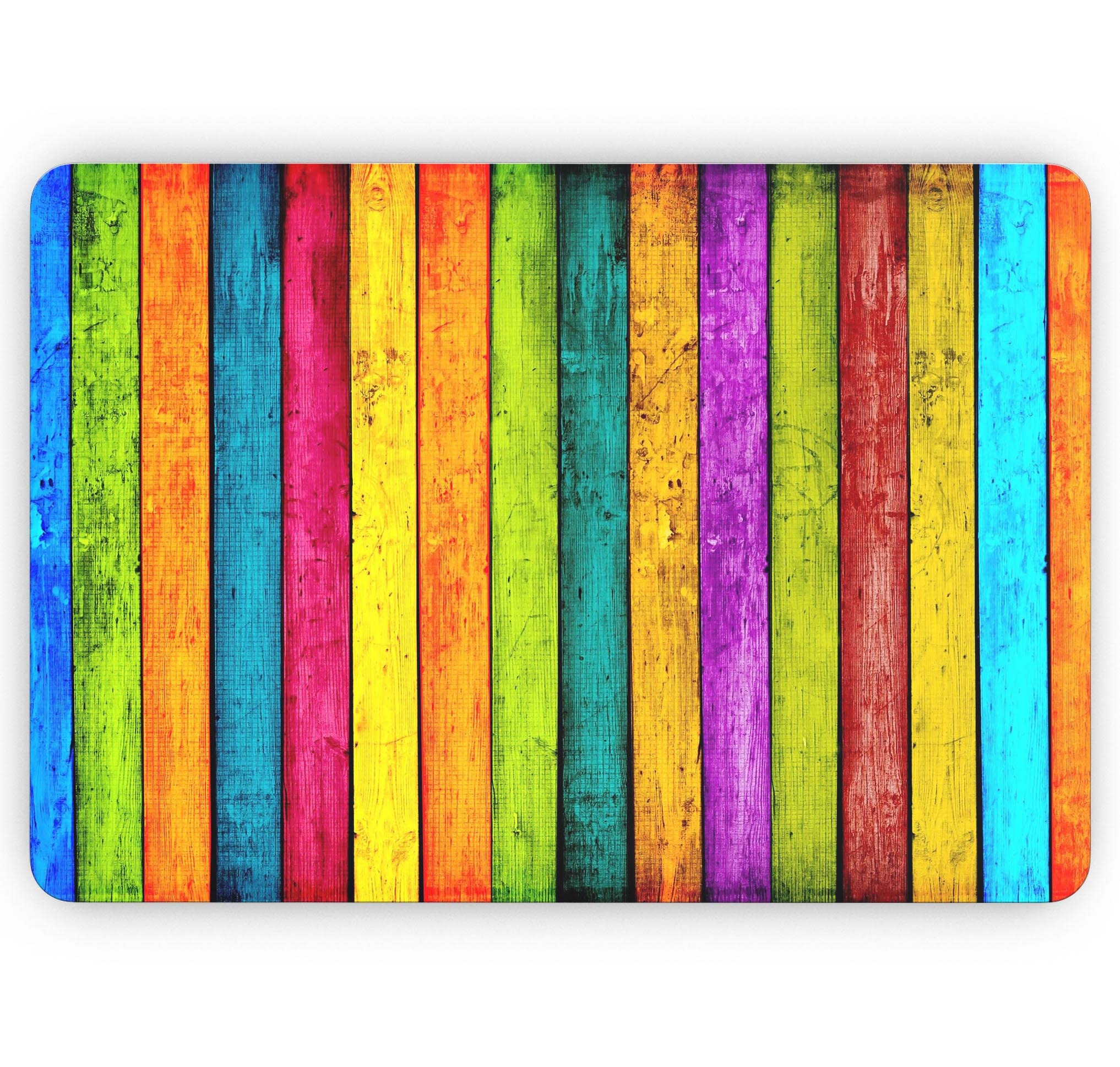 Neon Wood Planks Full-Body Wrap Scratch Resistant Decal Skin Kit for MacBook Air 13