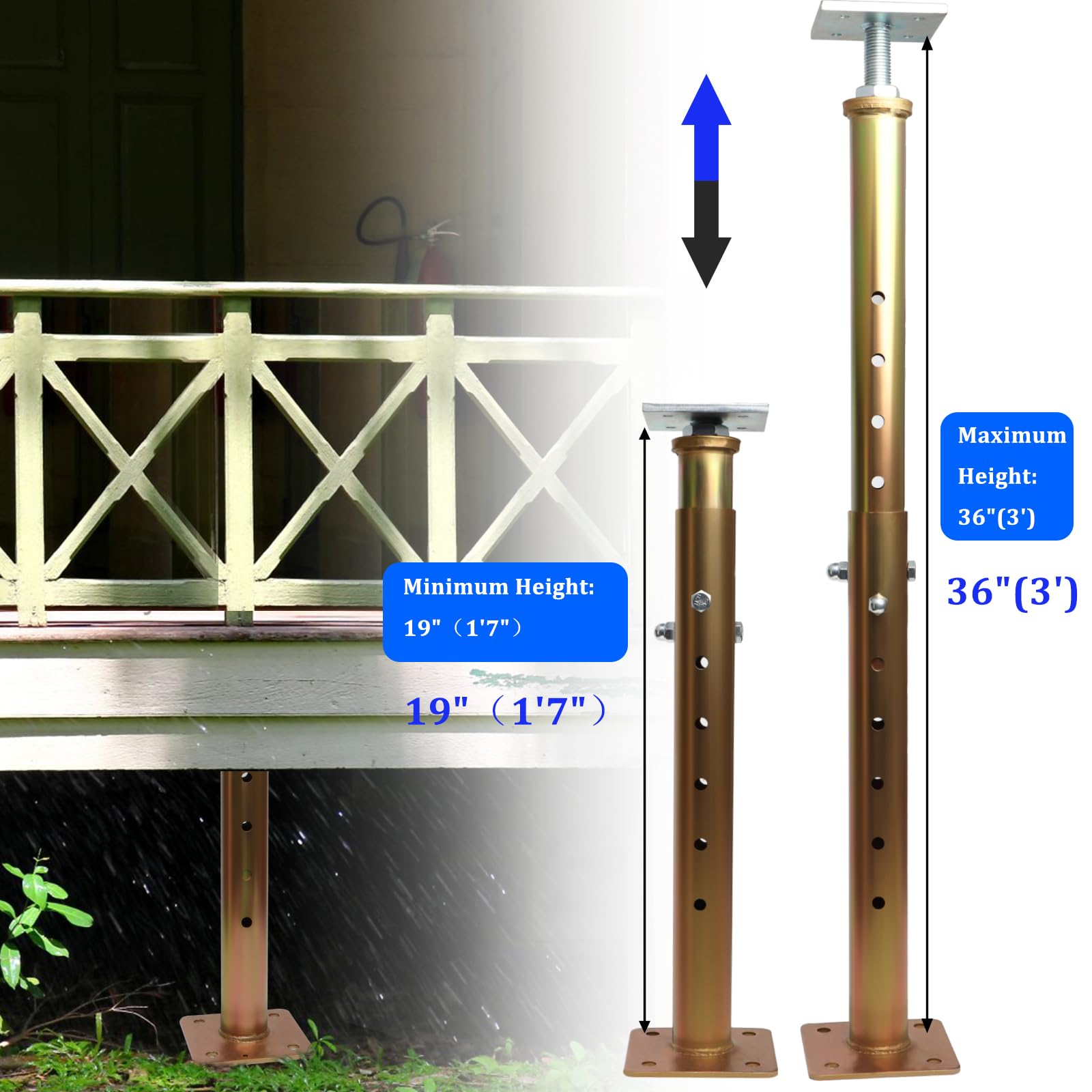 4 PCS Adjustable Basement Floor Jack 19