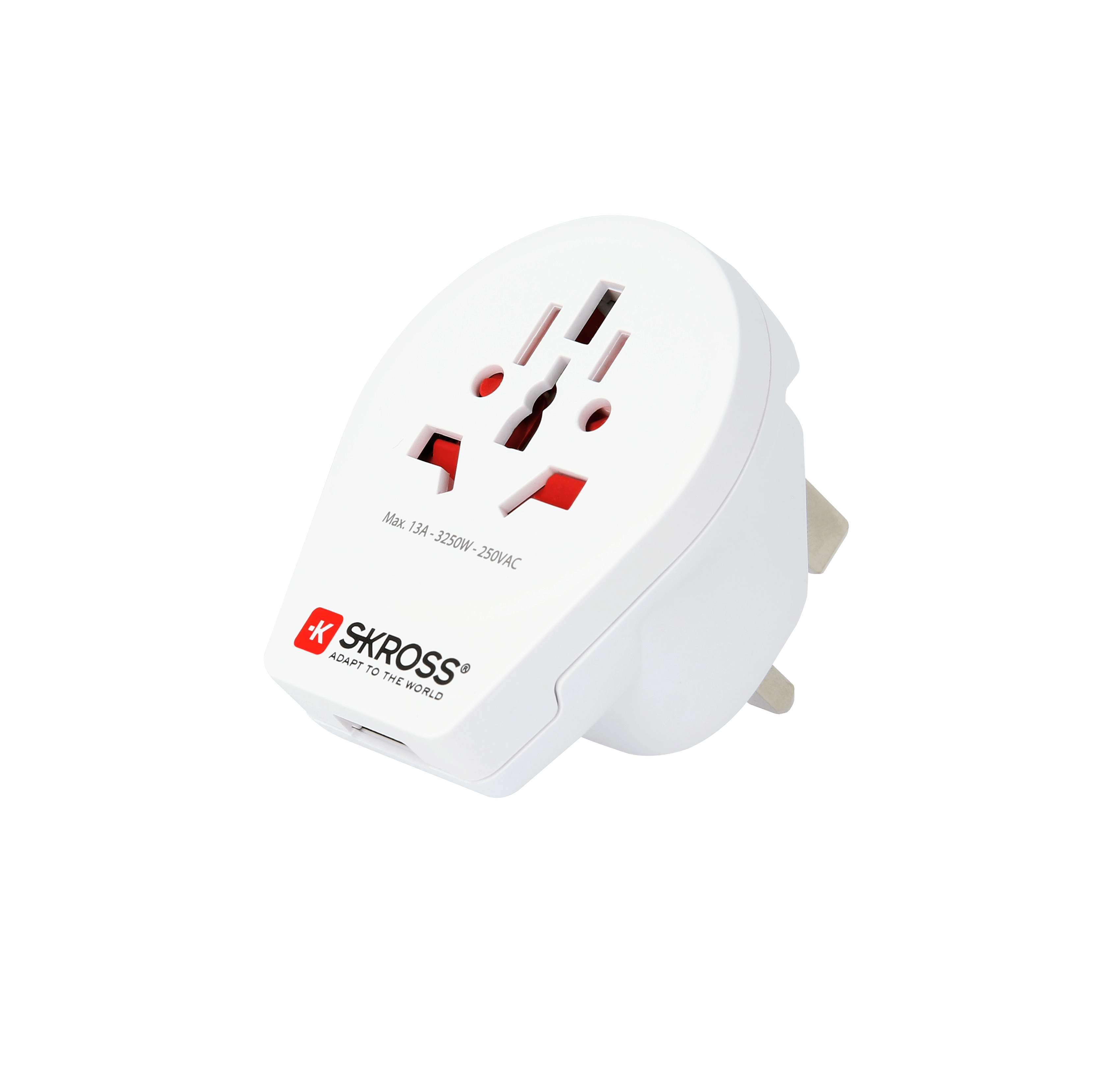 SKROSS World to UK USB Travel Adapter - Universal Plug Converter for UK Outlets | Charge Phones, Laptops & Devices Anywhere | Perfect for Business Trips & Vacations