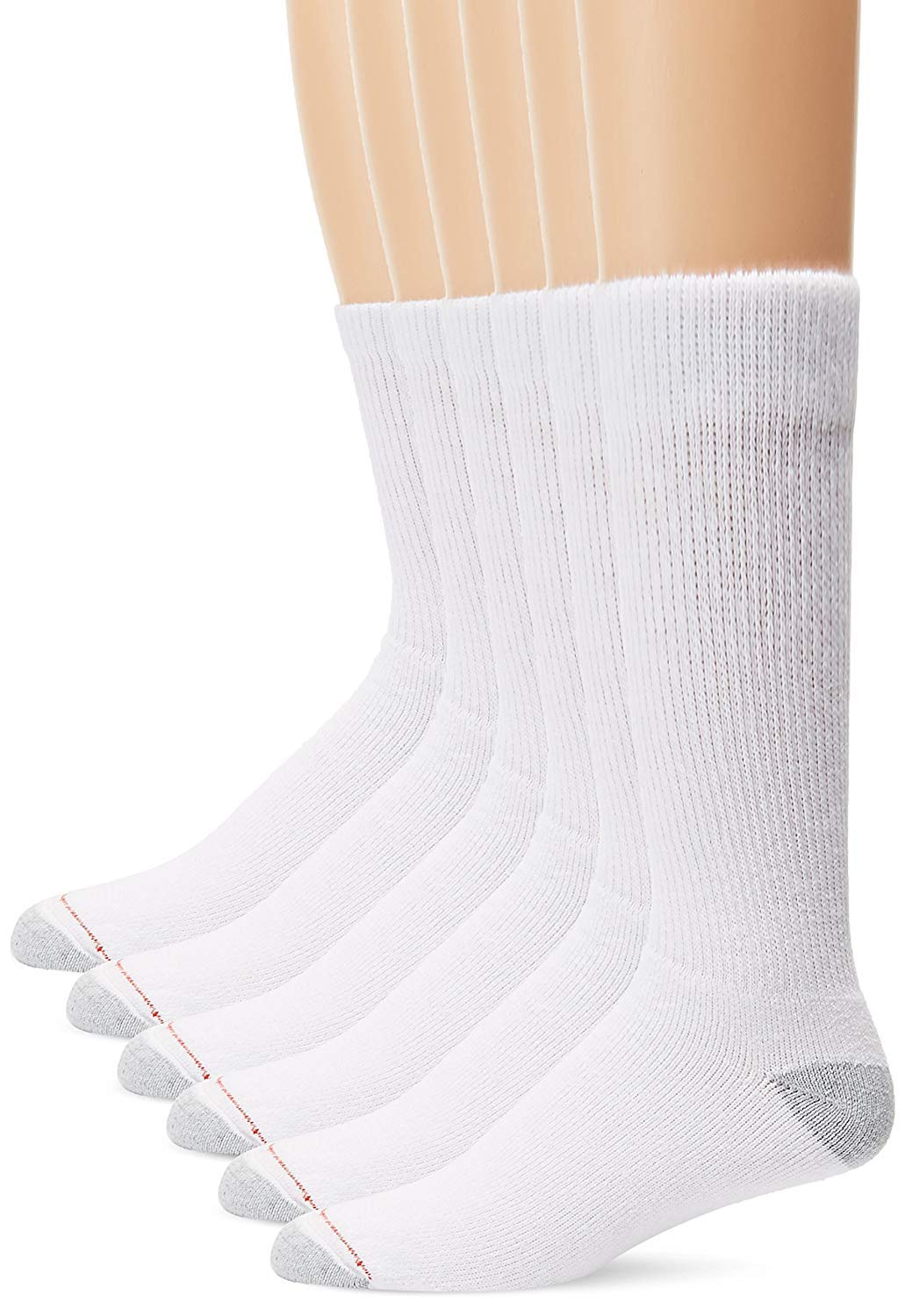 Hanes Men's FreshIQ Cushion Crew Socks - 6-Pack Moisture-Wicking Athletic Socks for Running, Gym & Everyday Comfort