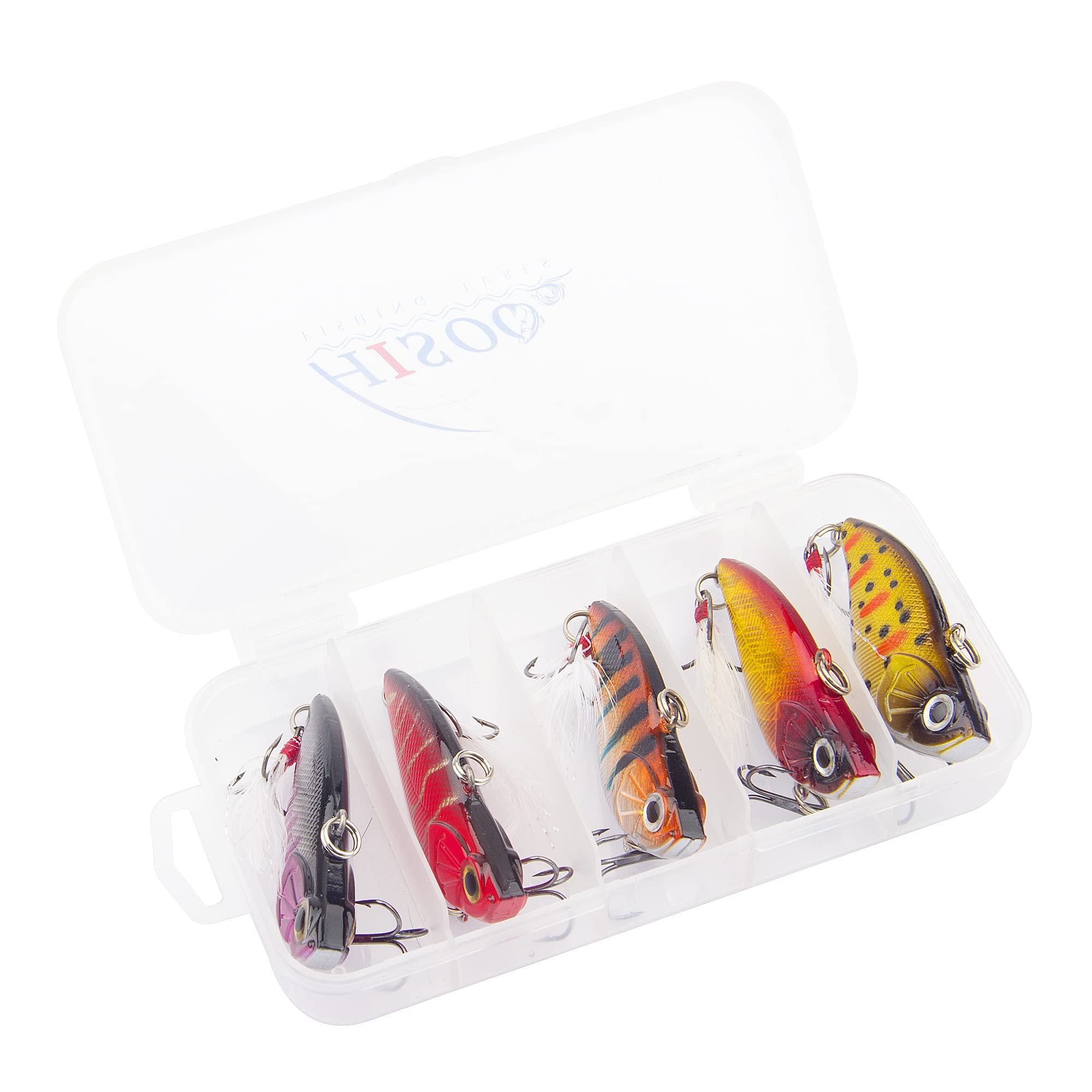 Rooster Tail Bass Trout Lures with Feathers - Fishing Spinner Baits Kit for Bass & Trout