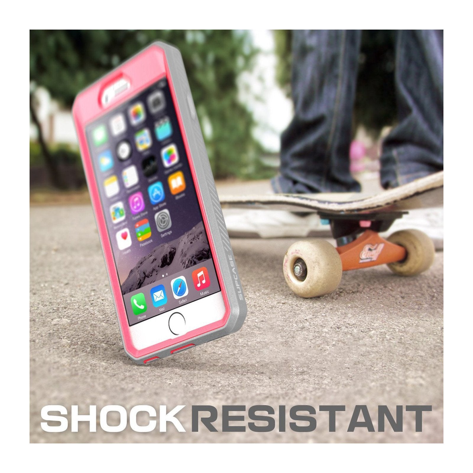 iPhone 6 Plus / 6S Plus Unicorn Beetle Pro Full Body Rugged Holster Case with Built-in Screen Protector - Shockproof Heavy Duty Protection for Outdoor, Work & Daily Use (Pink)
