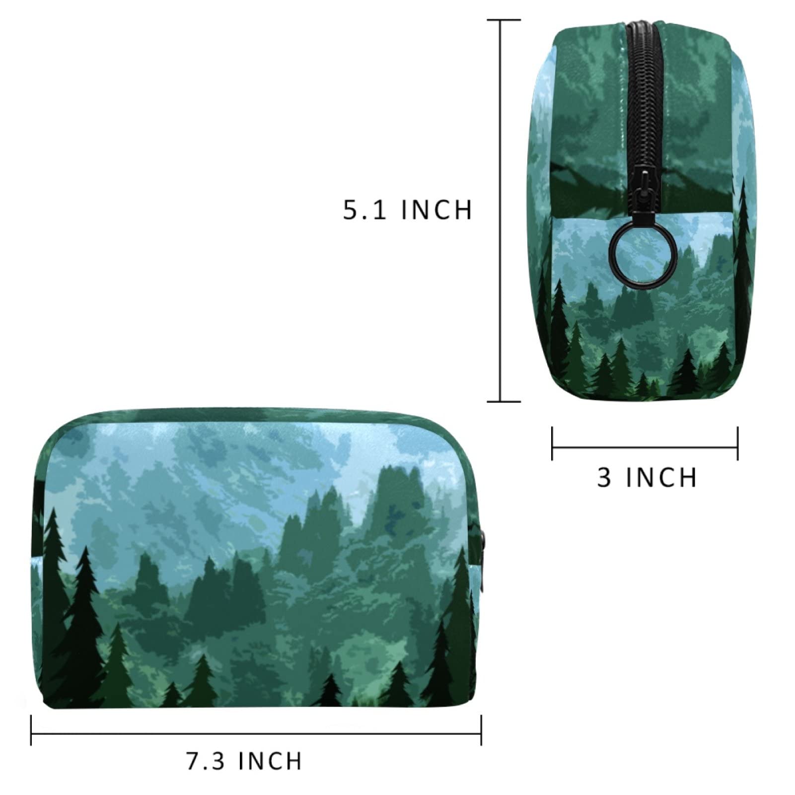 Small Camouflage Print Cosmetic Makeup Bag for Women - Travel Toiletry Organizer with Zipper Pouch | Portable Cute Accessories Case for Makeup Brushes, Lipsticks & Travel Essentials