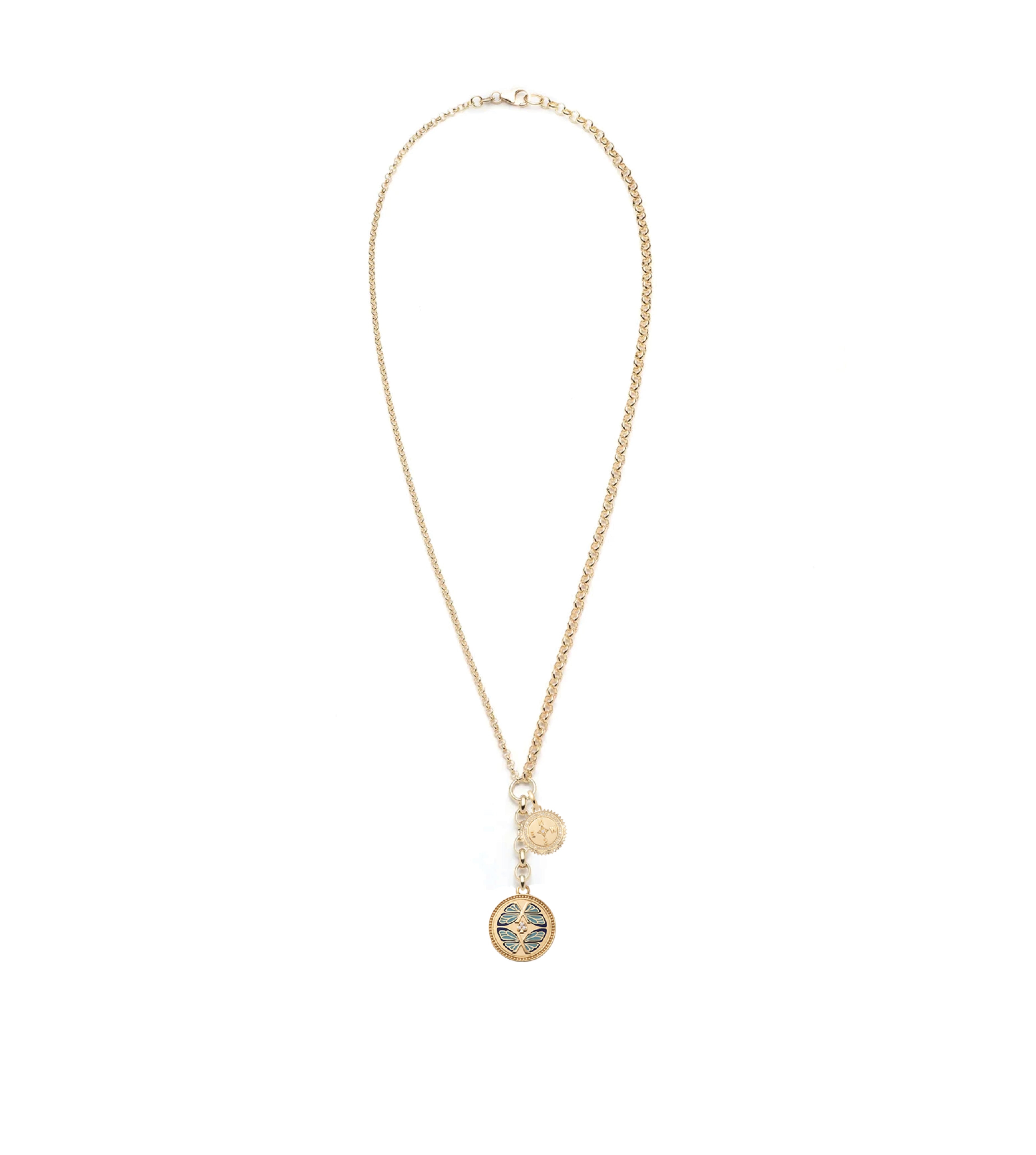 Reverie & Internal Compass Mixed Belcher Chain Necklace - Medium Extension Length for Women | Boho Jewelry for Layering, Everyday Wear & Special Occasions