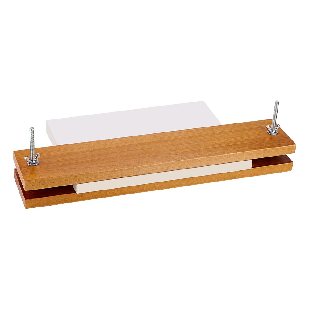 AHANDMAKER Wood Bookbinding Press - 15.75x3.15 Inch Rectangular Book Press Machine for DIY Bookbinding, Flower Pressing & Paper Crafts | Perfect for Handmade Journals, Scrapbooks & Botanical Preservation