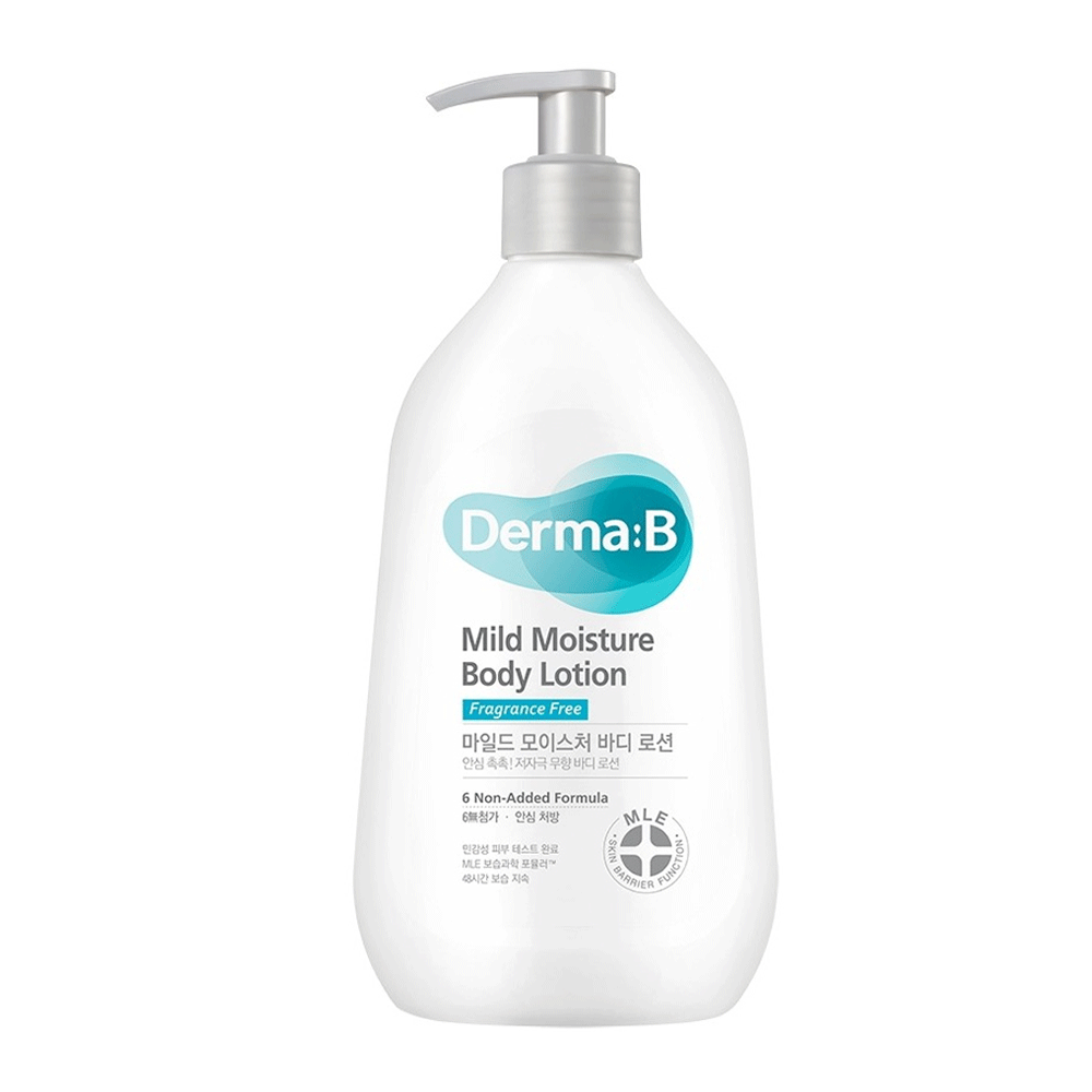 Derma:B Mild Moisture Body Lotion 400ml - Hydrating & Soothing Dry Skin Care for Face & Body - Perfect for Daily Use, After Shower & Winter Skin Protection
