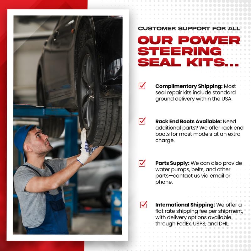 Isuzu Pickup Power Steering Gear Box Seal Kit 1988-1995 - Precision Fit Rack & Pinion Seals | Durable Auto Replacement Parts for Smooth Steering Performance | Perfect for Off-Roading, Daily Commuting & Vehicle Maintenance