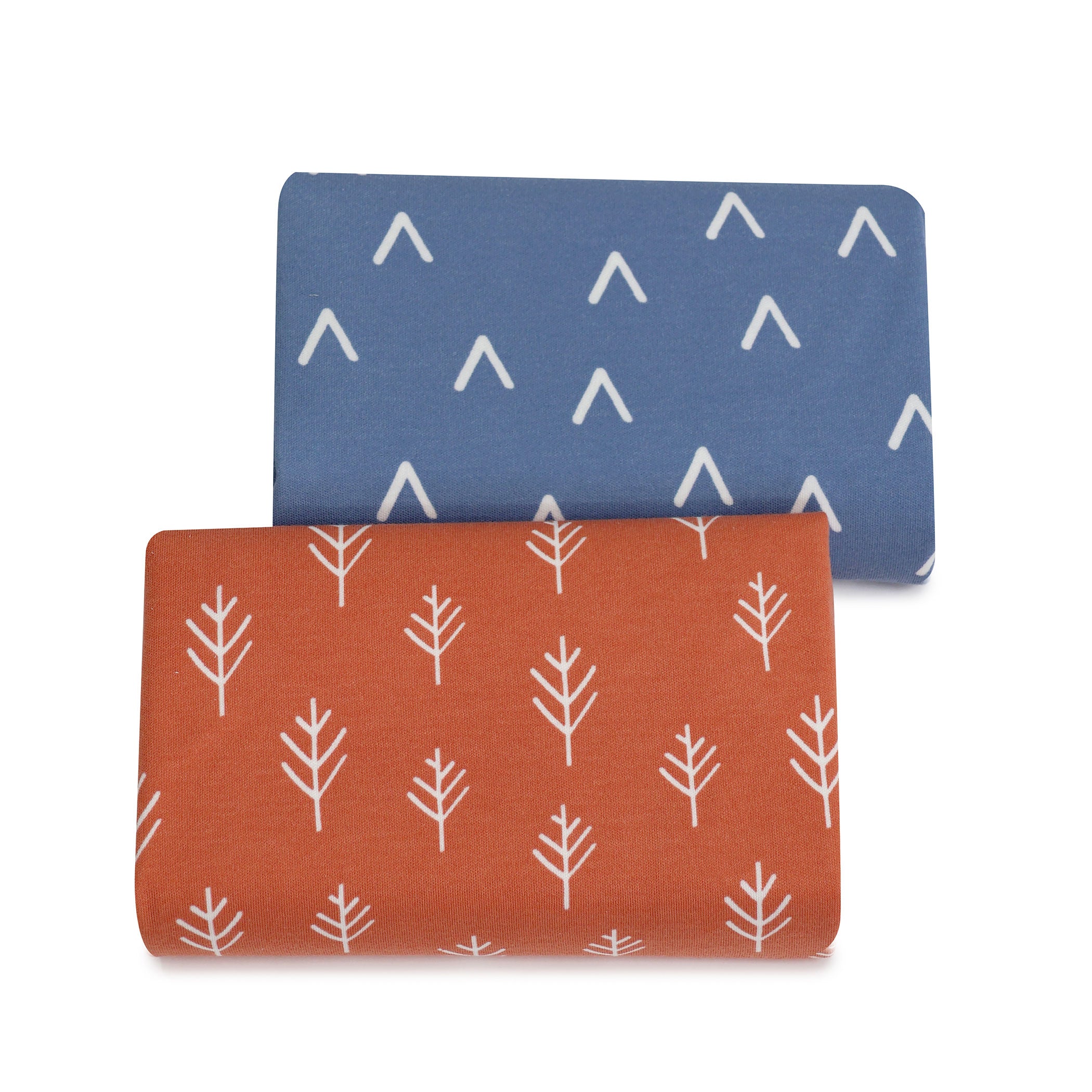 Nordic 2-Pack Waterproof Changing Pad Covers - Soft Denim & Clay Colors for Baby Nursery | Ideal for Diaper Changes, Travel & Daycare Use