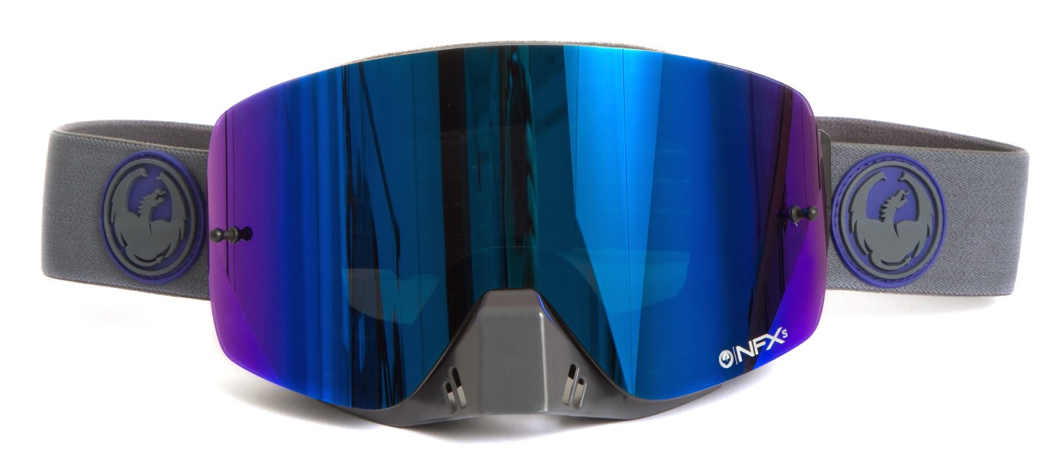 Dragon Alliance 722-1769 NFXS Ski Snowboard Goggles - Carbon Frame with Dark Smoke/Blue Lens for UV Protection & Anti-Fog - Perfect for Skiing, Snowboarding & Winter Sports
