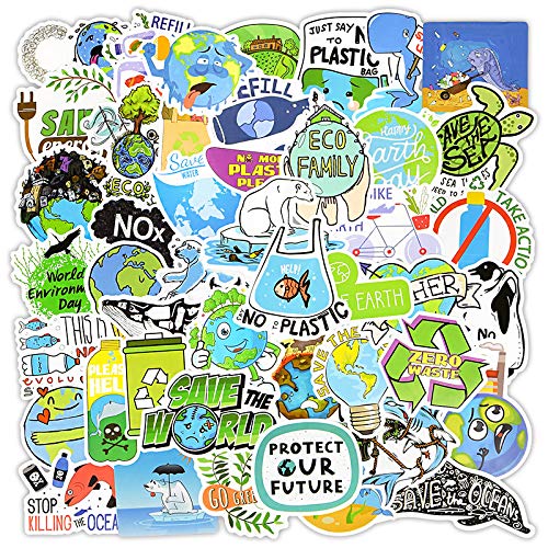 50 Pcs Eco-Friendly Stickers - Waterproof Vinyl Decals for Water Bottles, Laptops, Luggage, Cars, Bikes & Helmets | Perfect for DIY Crafts, School Projects & Personalizing Your Belongings