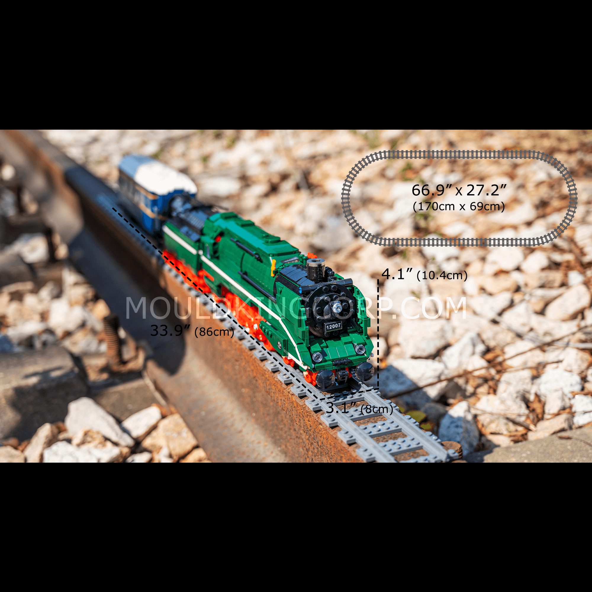 MOULD KING 12007 BR18 201 German Express Train Remote Control Building Blocks Set - 2,348 PCS STEM Toy for Adults & Kids | Perfect for Train Enthusiasts, Collectors & Educational Play
