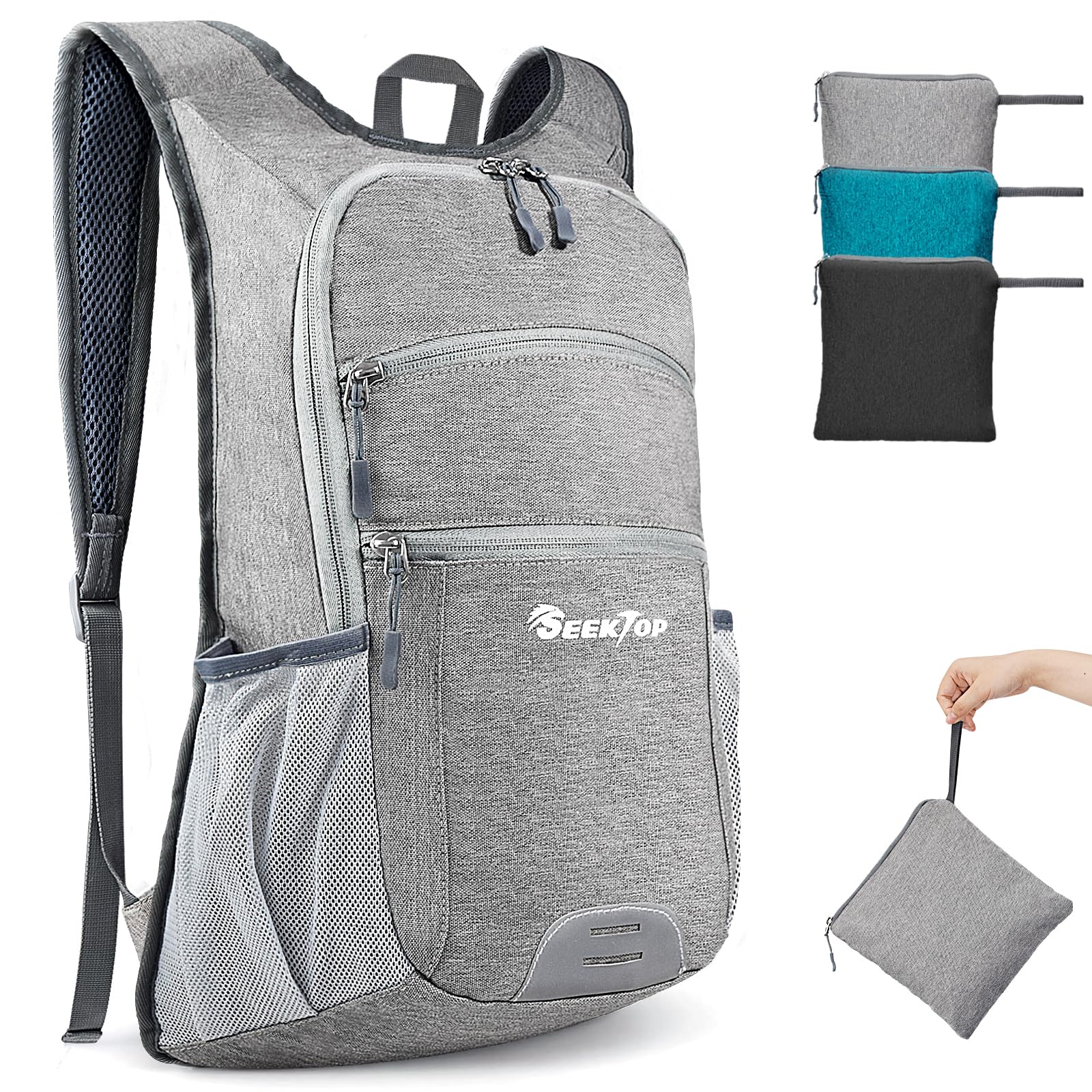 Seektop 20L Ultra Lightweight Waterproof Hiking Backpack - Foldable Travel Daypack for Outdoor Camping, Hiking & Daily Commute - Compact Packable Backpack for Women & Men