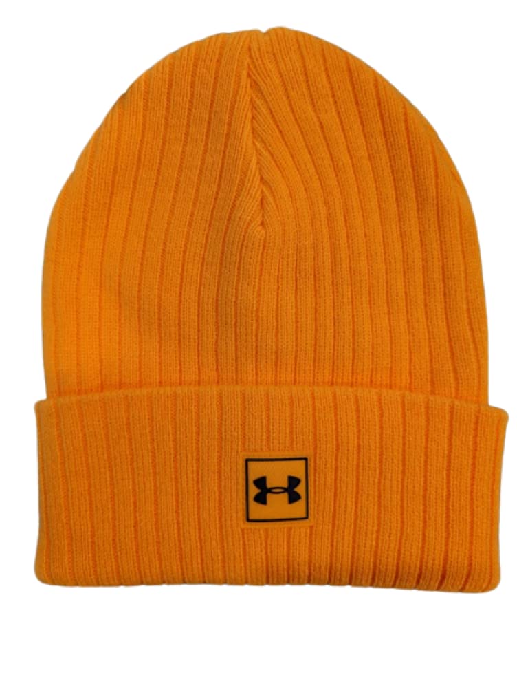 Under Armour Bonnet Truckstop 2.0 Men's Beanie Hat - Afterglow/Black, One Size - Winter Warm Skull Cap for Running, Hiking & Outdoor Activities