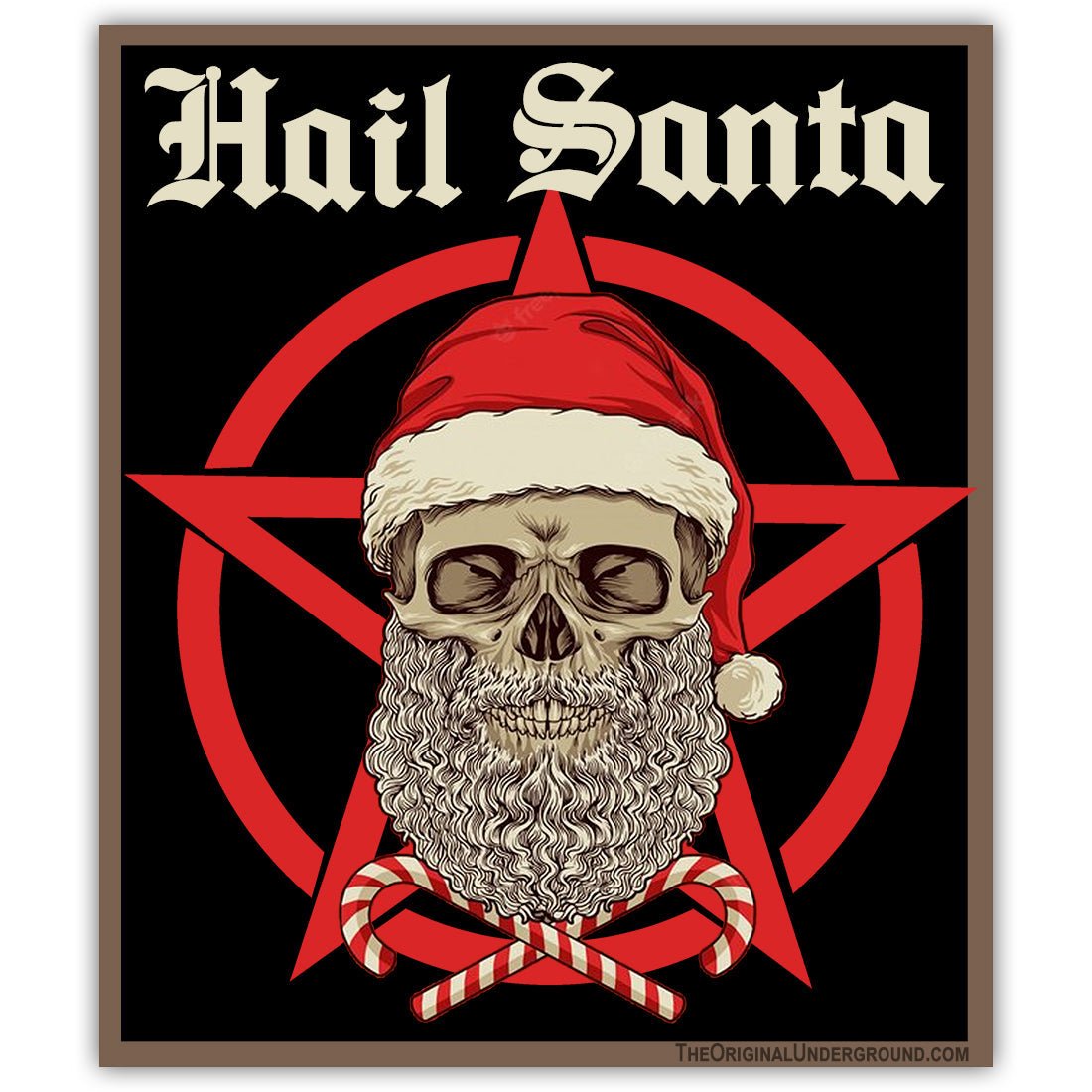 Hail Santa Sticker - Festive Christmas Decals for Laptops, Water Bottles & Holiday Gifts | Perfect for DIY Crafts, Party Decorations & Seasonal Cheer