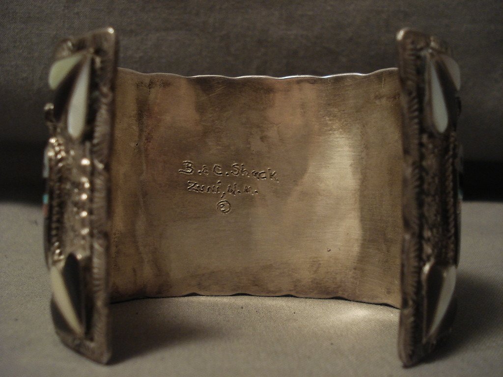 Authentic Zuni Turquoise Native American Silver Bracelet - 103g Wide Vintage Cuff for Women - Perfect for Boho, Western & Tribal Fashion