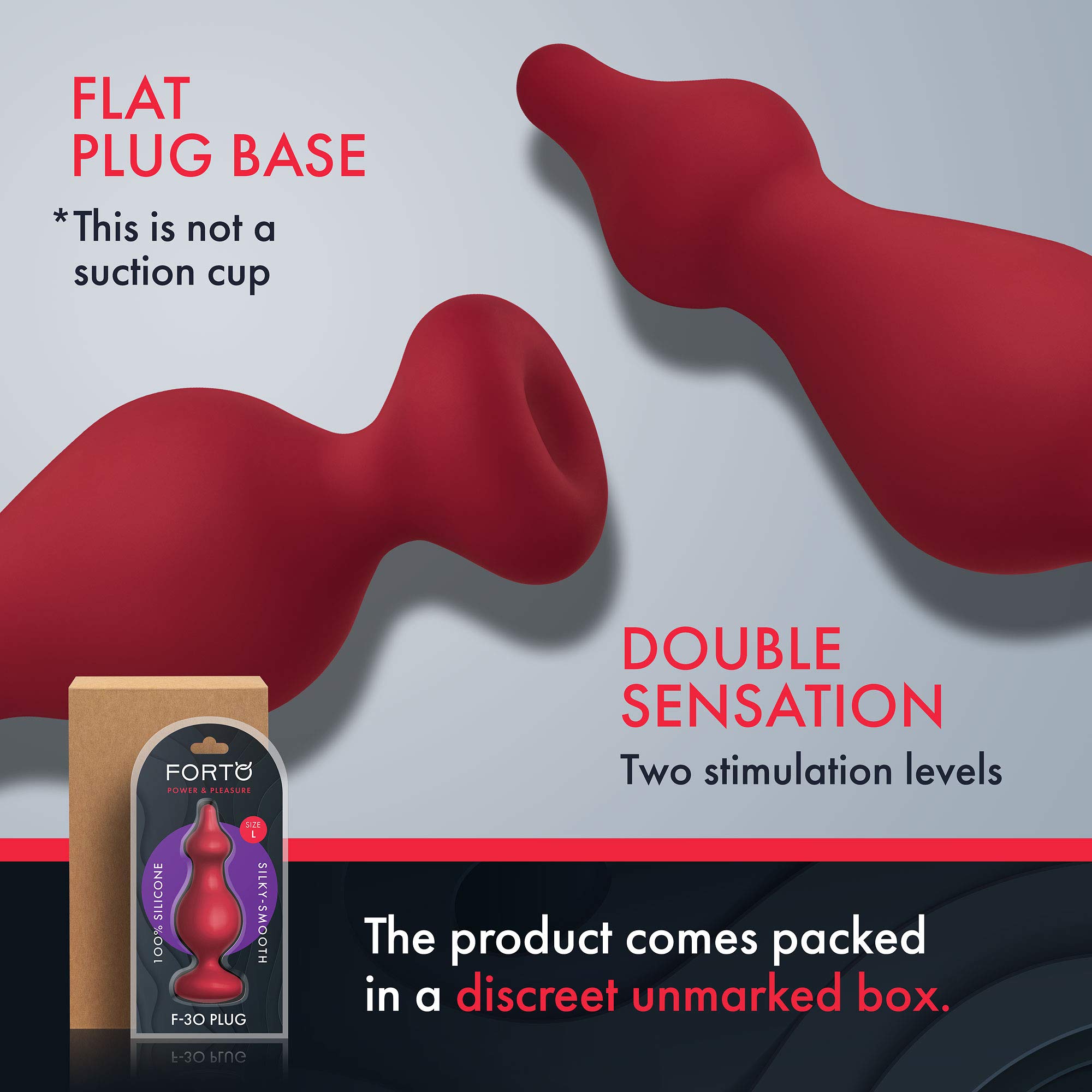 Forto F-30 Pointer Anal Plug - Premium Silicone Butt Plug for Women & Men - Prostate Massager with Curved Base - Smooth, Waterproof & Body Safe Adult Sex Toy - Perfect for Solo Play, Couples & BDSM Exploration