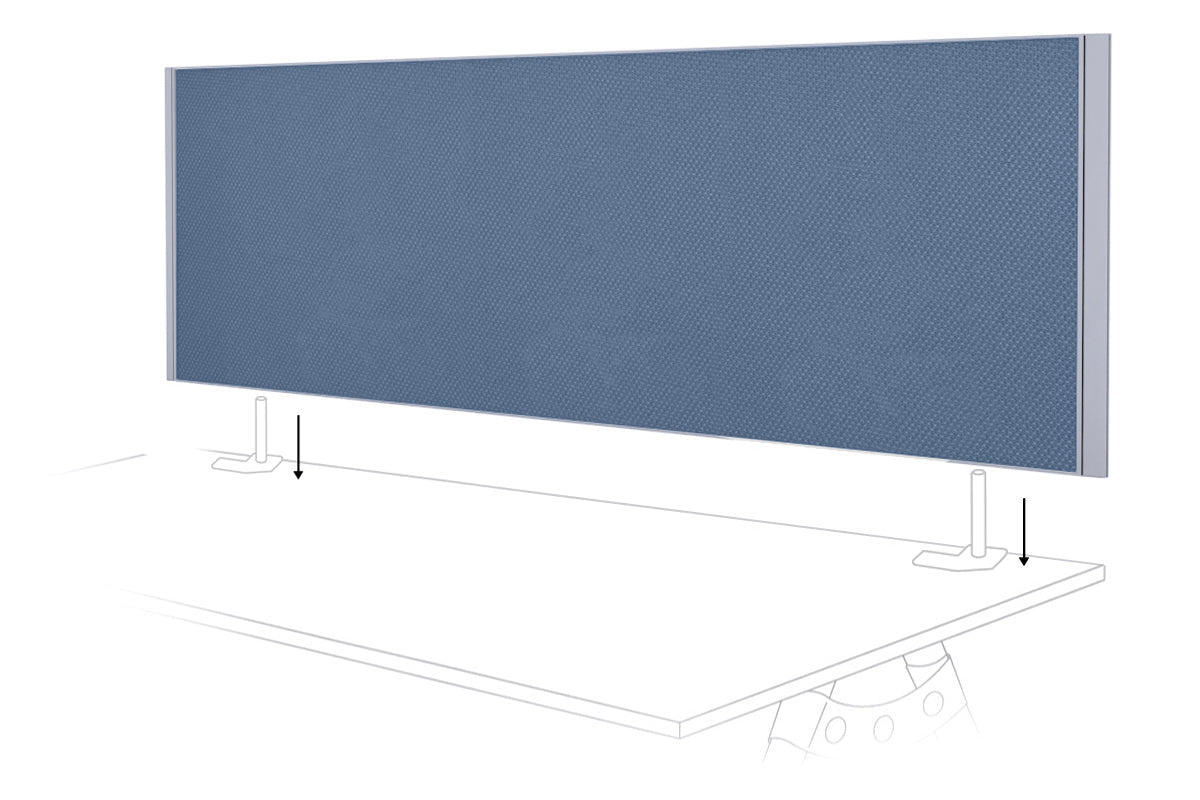 Silver Frame Desk Mounted Privacy Screen with Clamp Bracket - Perfect for Office, Home & Workspace Computer Monitor Privacy Protection