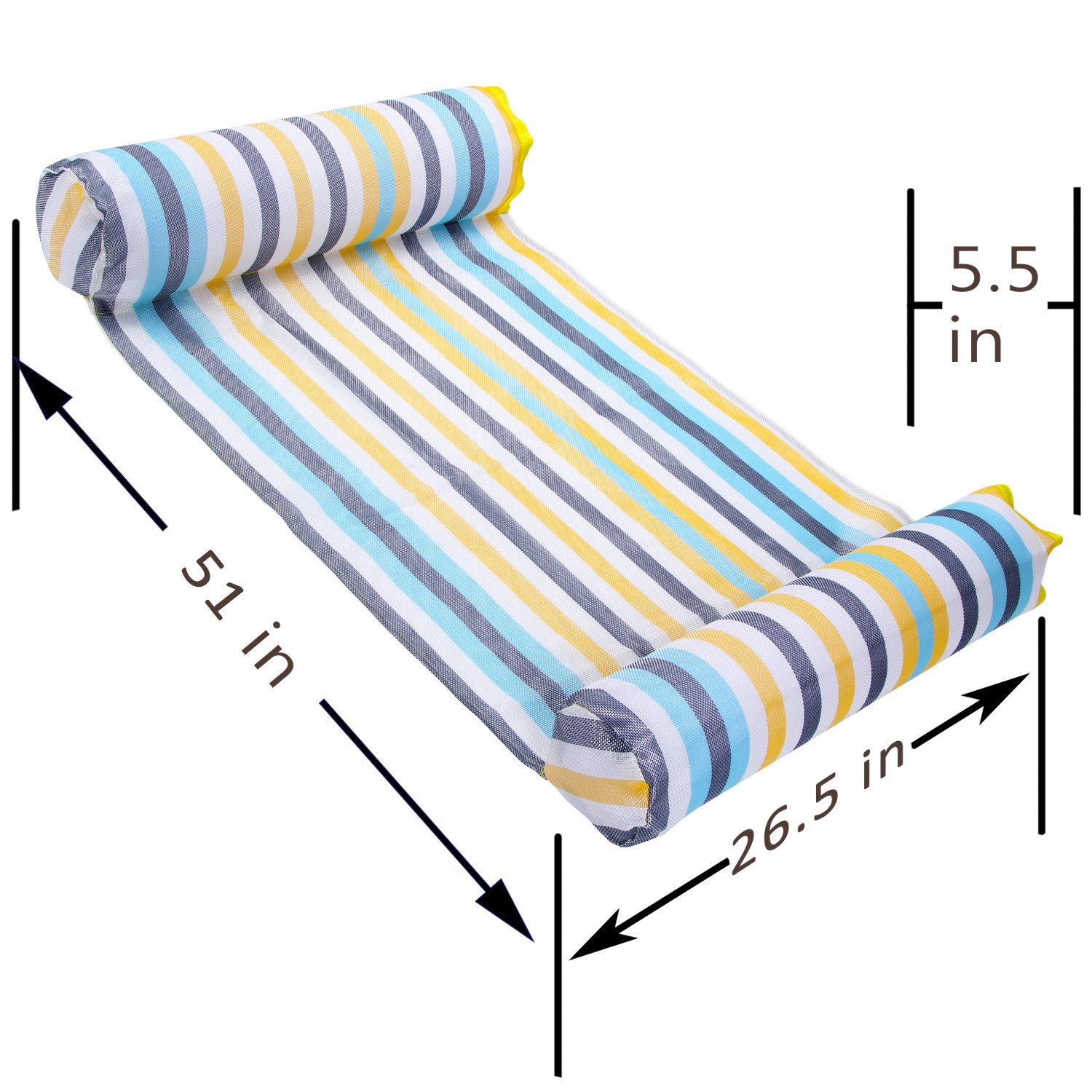 FindUWill 2 Pack Inflatable Pool Floats - XL Multi-Purpose Water Hammock for Swimming Pools (Saddle, Lounge Chair, Drifter) | Heavy Duty Fabric Floaties for Adults | Perfect for Vacation, Beach Relaxation & Summer Pool Parties