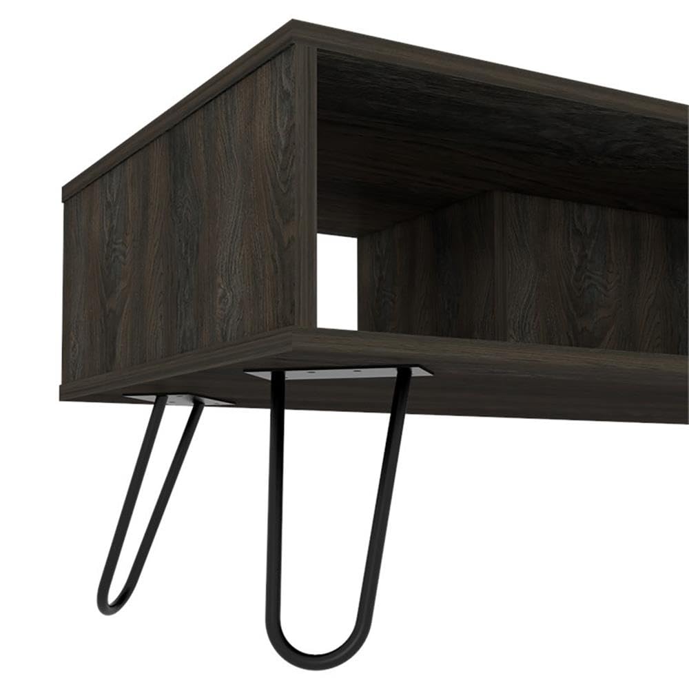 Modern Espresso Engineered Wood Coffee Table - Trent Home Contemporary Living Room Furniture for Small Spaces & Apartments