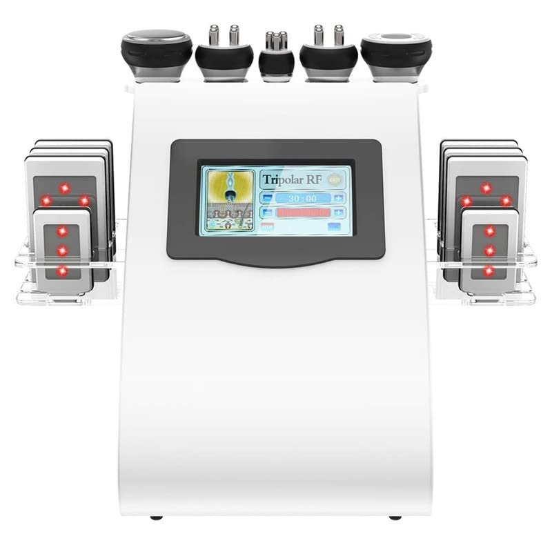 6-in-1 40K Ultrasonic Cavitation Vacuum RF Laser Slimming Machine with 8 Pads - Professional Home Body Sculpting & Fat Reduction for Belly, Thighs, Arms - Perfect for Weight Loss, Cellulite Treatment and Skin Tightening