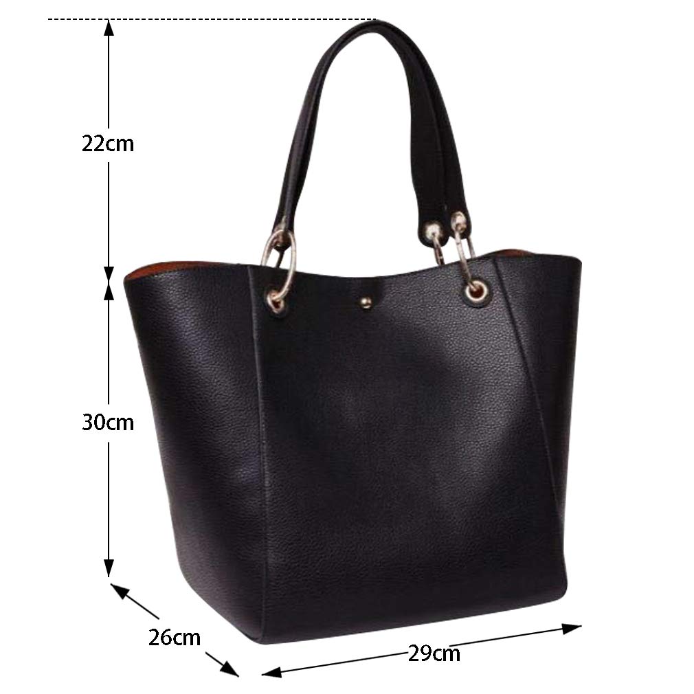Stylish Large PU Leather Tote Bag for Women - Waterproof Shoulder Bag & Top Handle Work Purse - Perfect for Office, Shopping & Travel Accessories